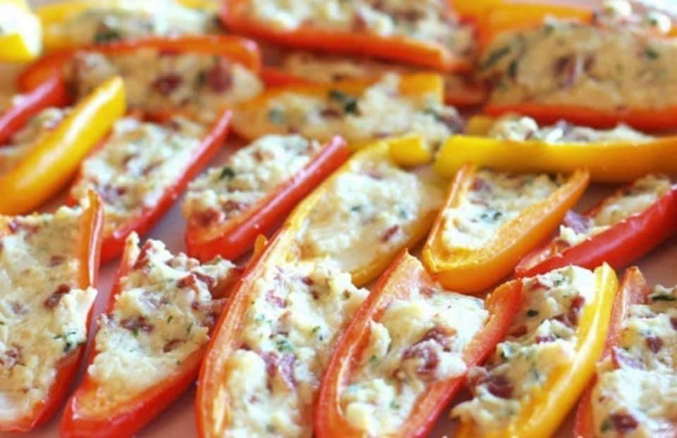 Ricotta Bacon Stuffed Mini Peppers