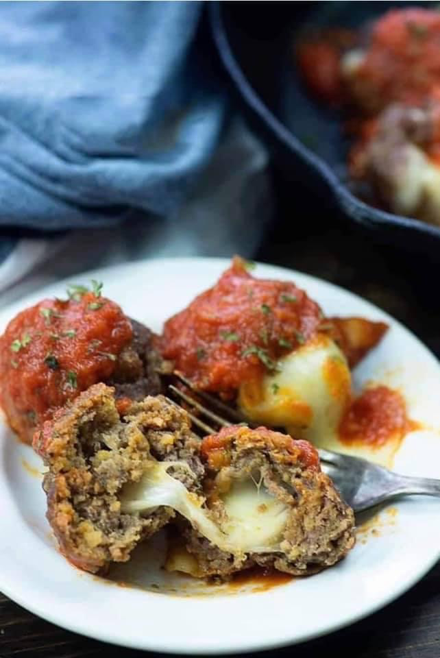 Stuffed Cheesy Meatballs