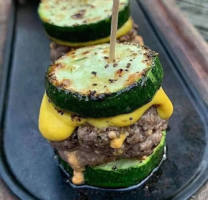 Three Mini Zucchini Sliders