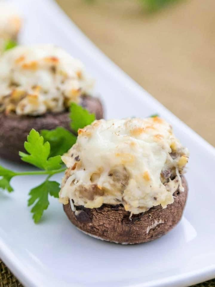 Chicken Cilantro Stuffed Mushrooms