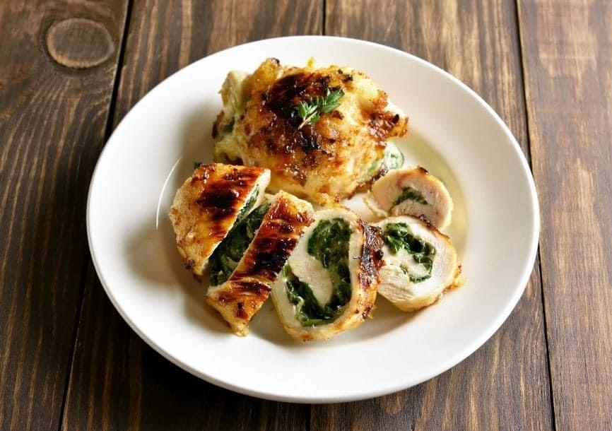 Chicken Stuffed with Spinach, Goat Cheese & Pine Nuts-1