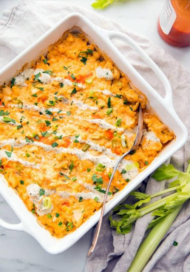 Creamy Buffalo Chicken Bake Dip