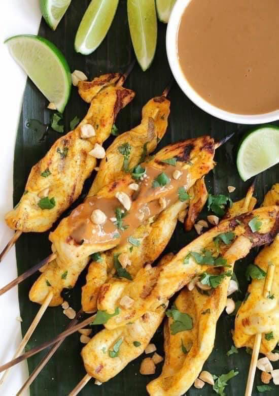 Grilled Chicken with Peanut Sauce