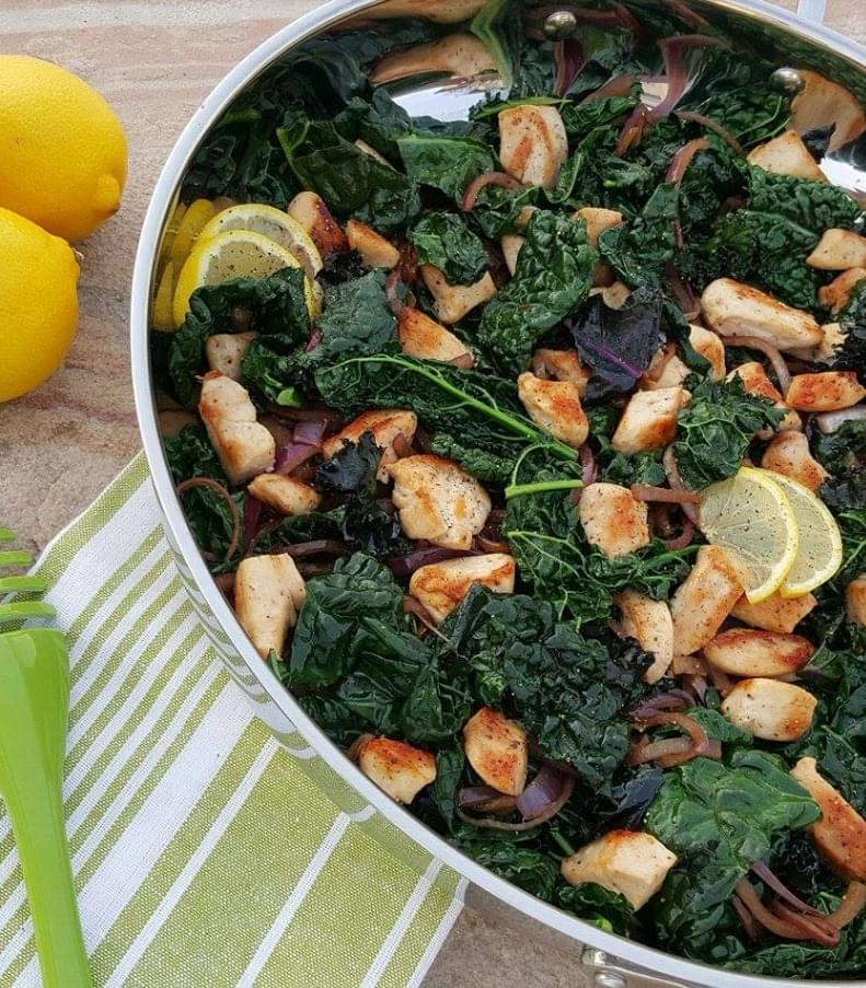 Lemon Pepper Chicken & Kale Stir Fry
