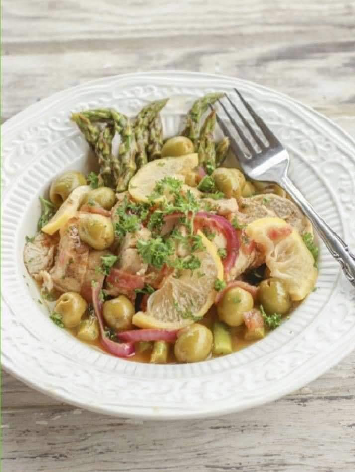 Pressure Cooker Lemon Olive Chicken