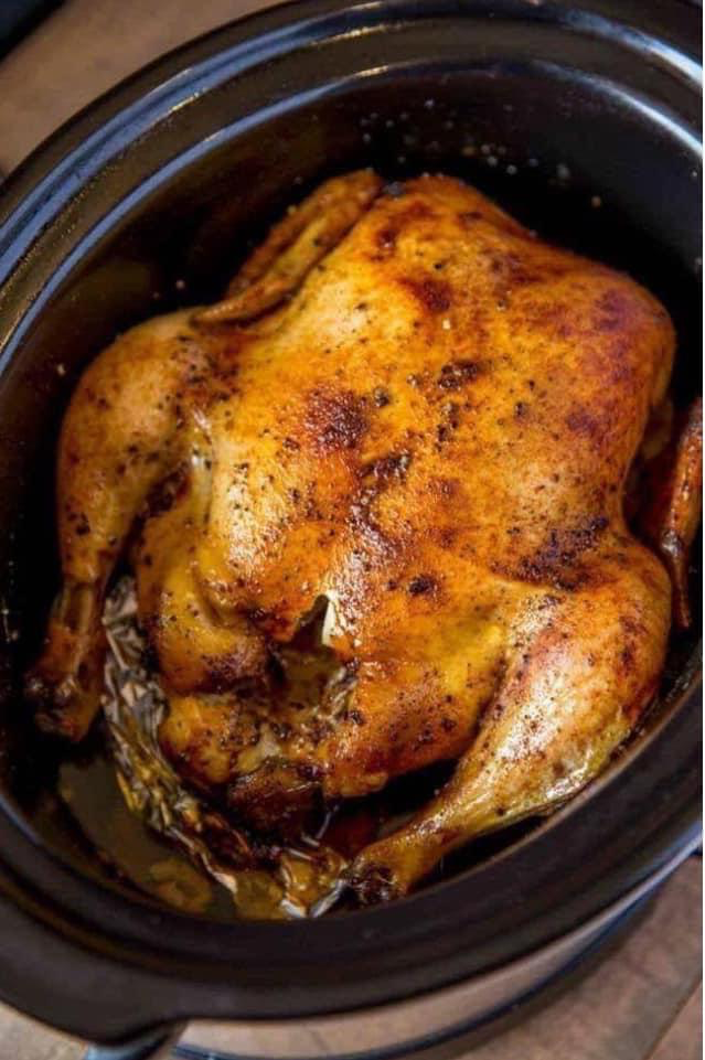 Rotisserie Style Chicken in the Slow Cooker