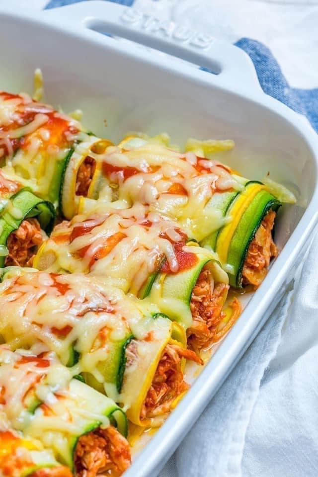 Zucchini Chicken Enchiladas
