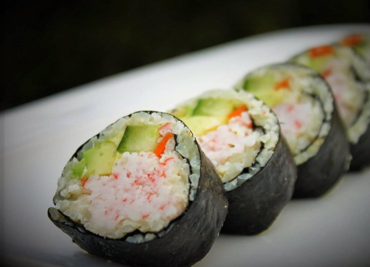 Shrimp & Avocado Cauliflower Rice Sushi
