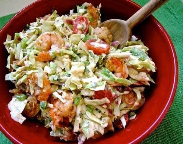 Shrimp Salad with Peanut Dressing