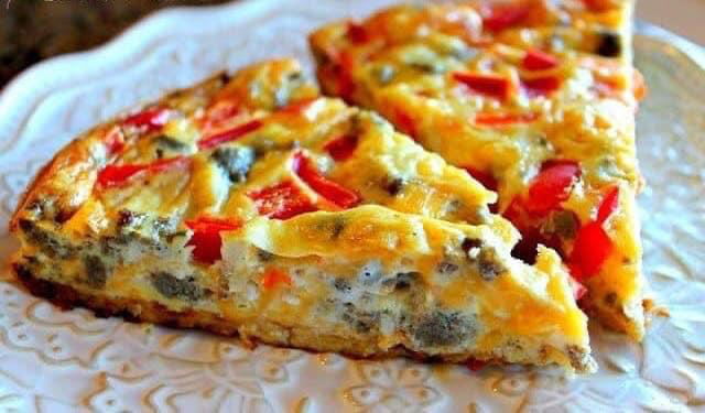 Italian Sausage Sweet Red Pepper Quiche