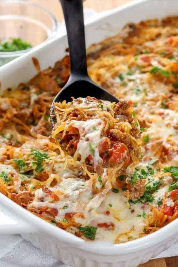 Turkey Spaghetti Squash Bake
