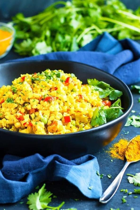 Curried Cauliflower Rice