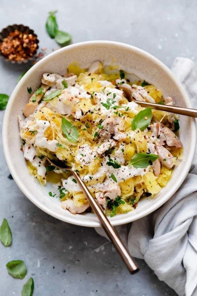 Spaghetti Squash Alfredo