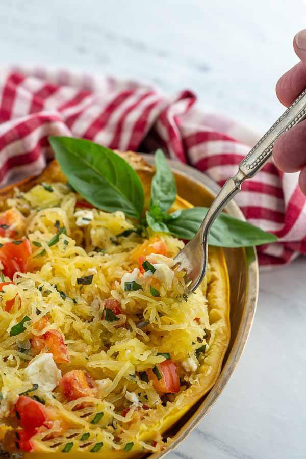 Spaghetti Squash Caprese Bake