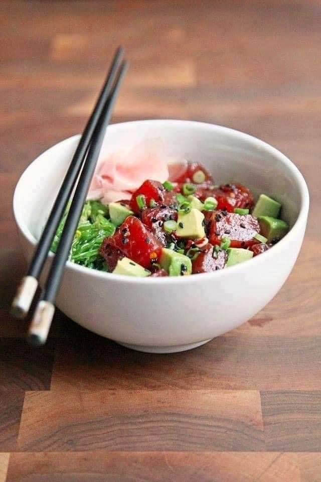 Fresh Poke and Avocado Salad
