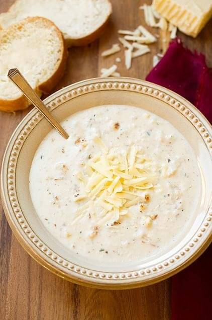 Roasted Cauliflower White Cheddar Soup